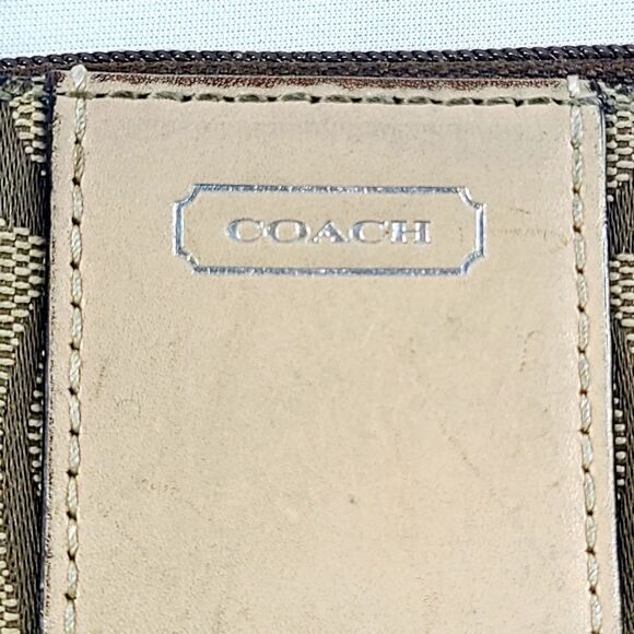 Coach Canvas Leather Coin Purse Wallet - Picture 3 of 5